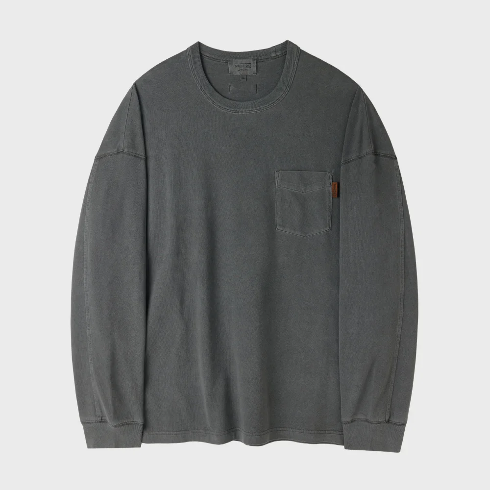 PIGMENT LONG SLEEVE T-SHIRT - C/GREY (P253UTS403)