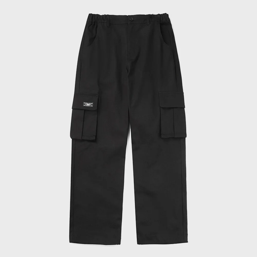 NYC LABEL CP MULTIPOCKET LOOSE FIT PANTS 黑色