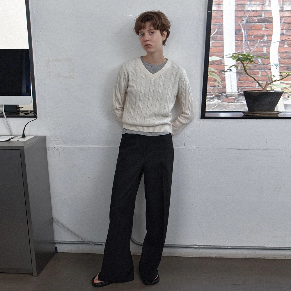 monet wide slacks - black