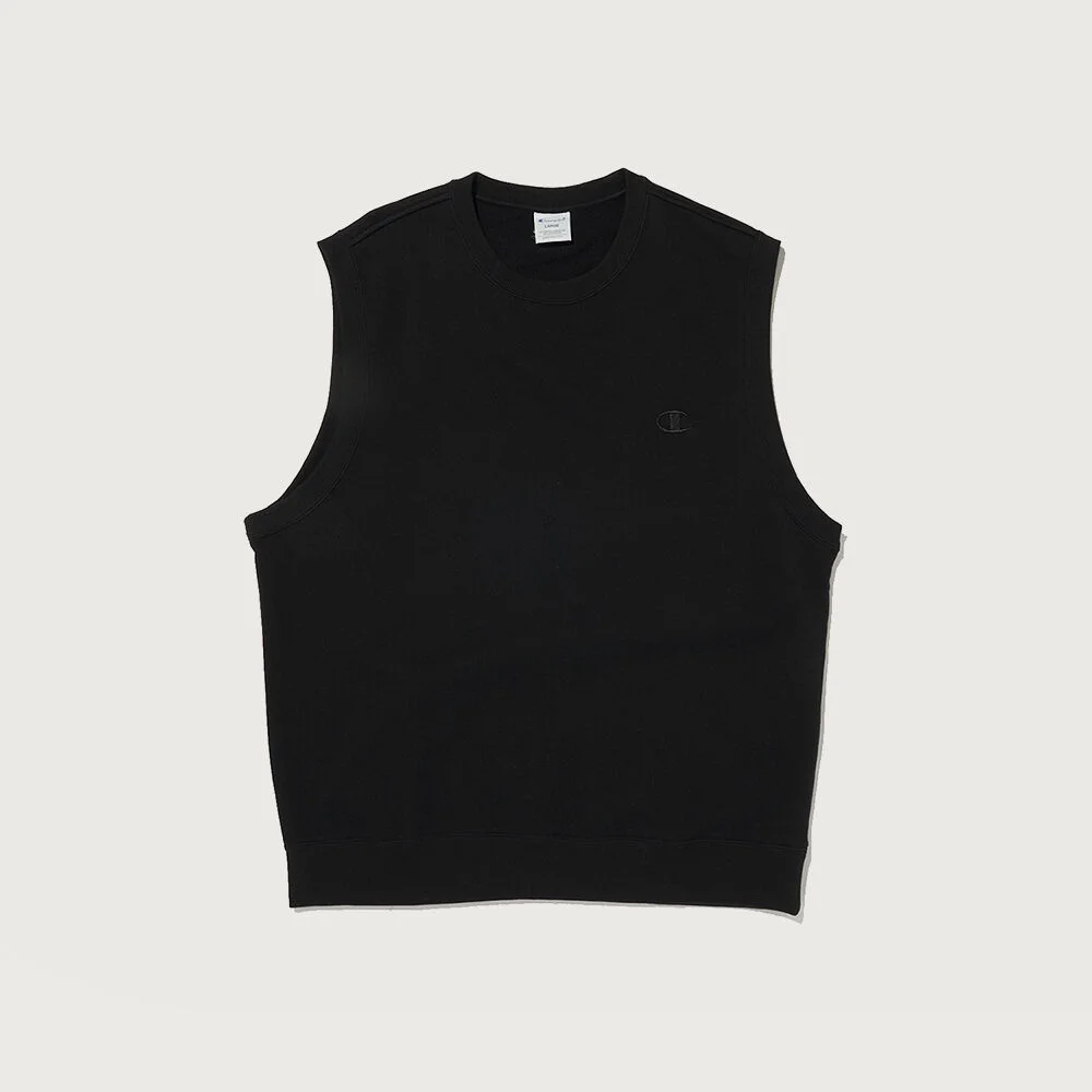寬鬆版型 衛衣 背心 Black
