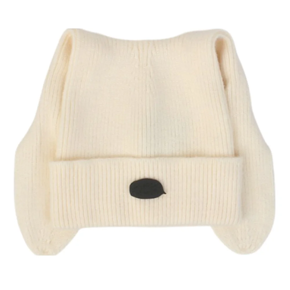 Rabbit Short Ear Cream Beanie 兔耳冷帽