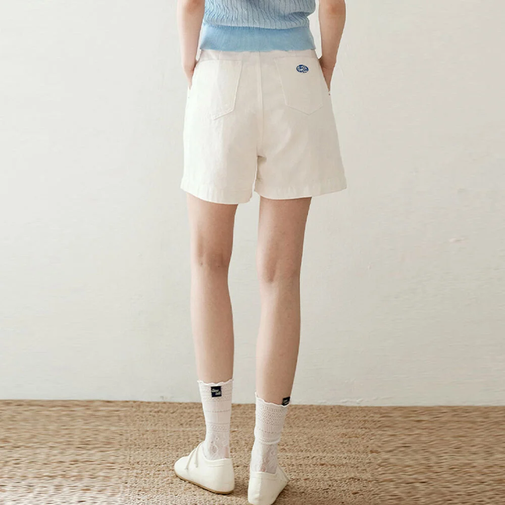 Single Pintuck Cotton short pants_4 Colors