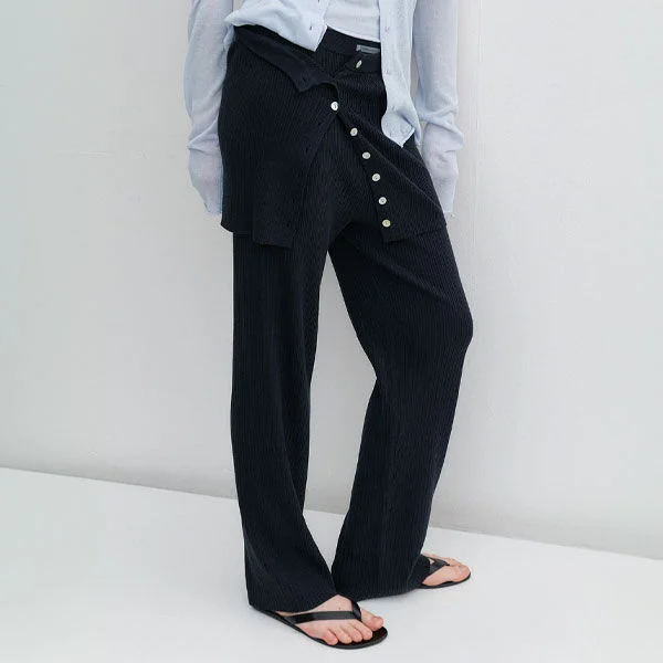 AN MULTI USED BUISTIER SET KNIT PANTS S (PT-5744)