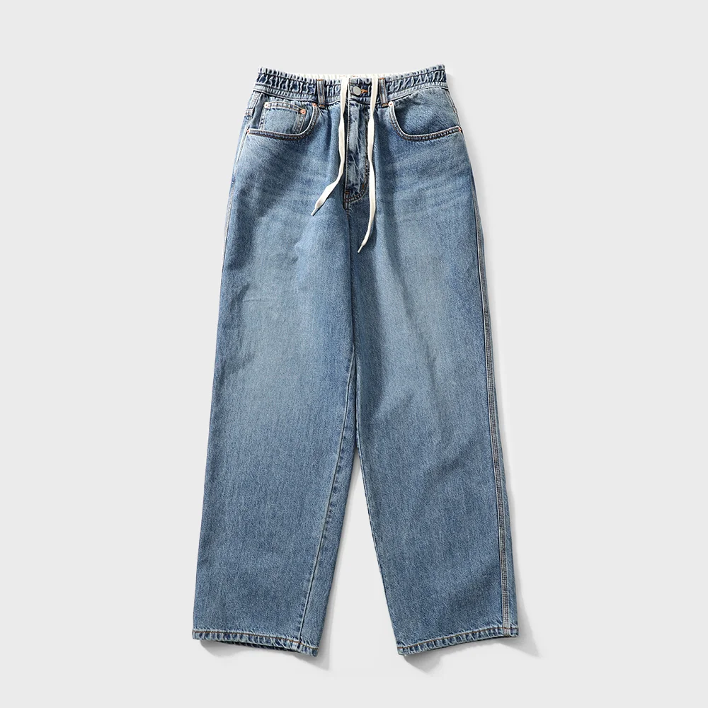 Nasca 5 Pocket Loose Denim Pants Normal Navy