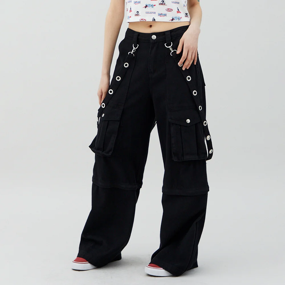STRAP POCKET PANTS BLACK BQ4DP003