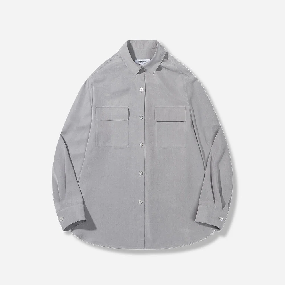 Filders 女裝 天絲 口袋 雪紡衫 LIGHT GRAY