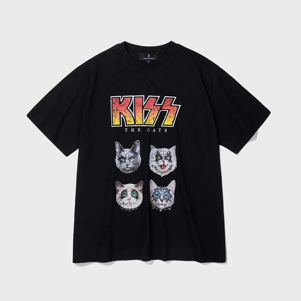 The cats Dp T-shirts (Black)