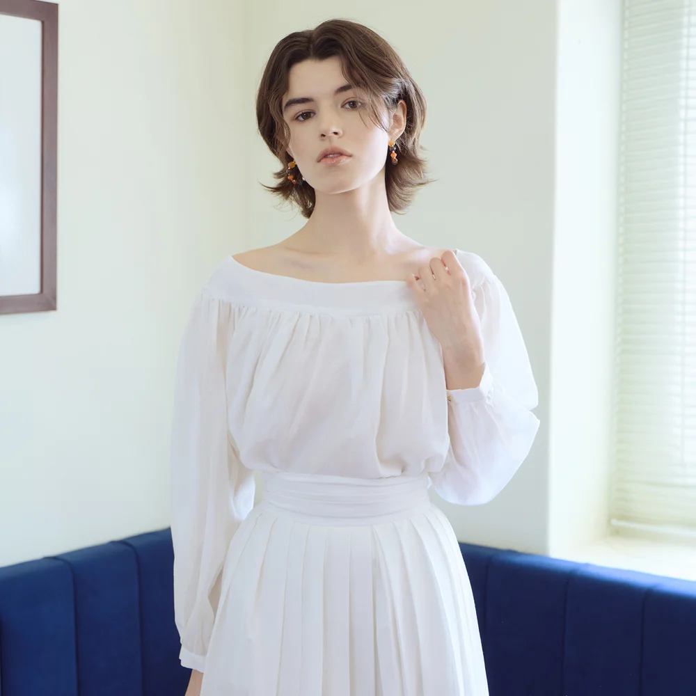 Sabrina Neck Blouse