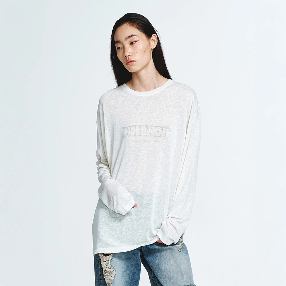 OVERFIT SWEAT GRAPHICS T-SHIRT IN IVORY