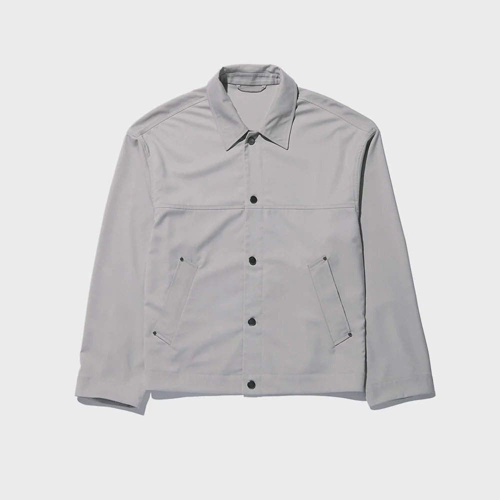 OVERSIZED CROP JACKET LIGHT GREY