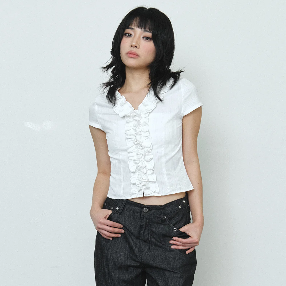 st frill shirt (white)