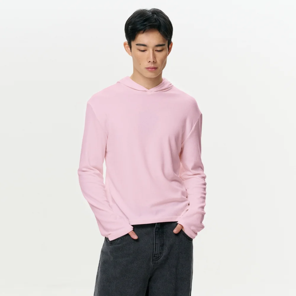MEN ERA JERSEY HOODED TOP - PINK