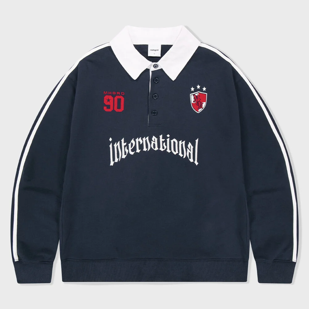 TRACK COLLAR SWEATSHIRT NAVY(MG2FFMM471A)