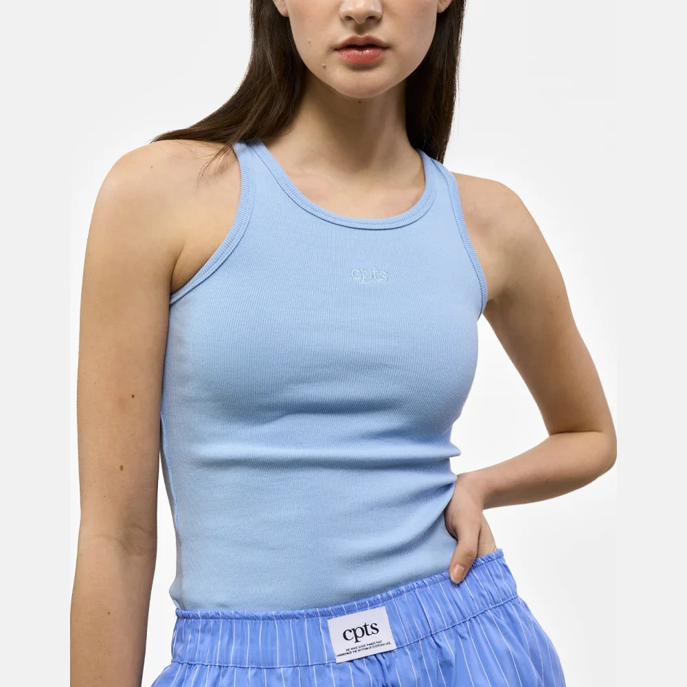 LOGO EMBROIDERED SLEEVELESS_SKYBLUE