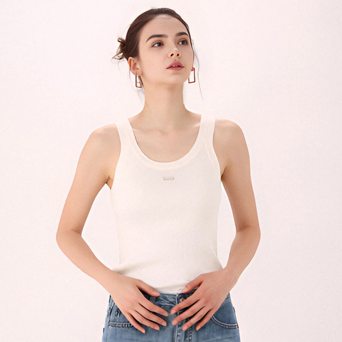 Sleeveless Ribbed Knit _Ivory
