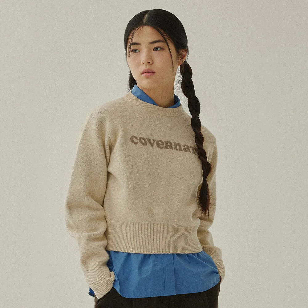 女裝 Cooper 標誌 針織衫 Oatmeal