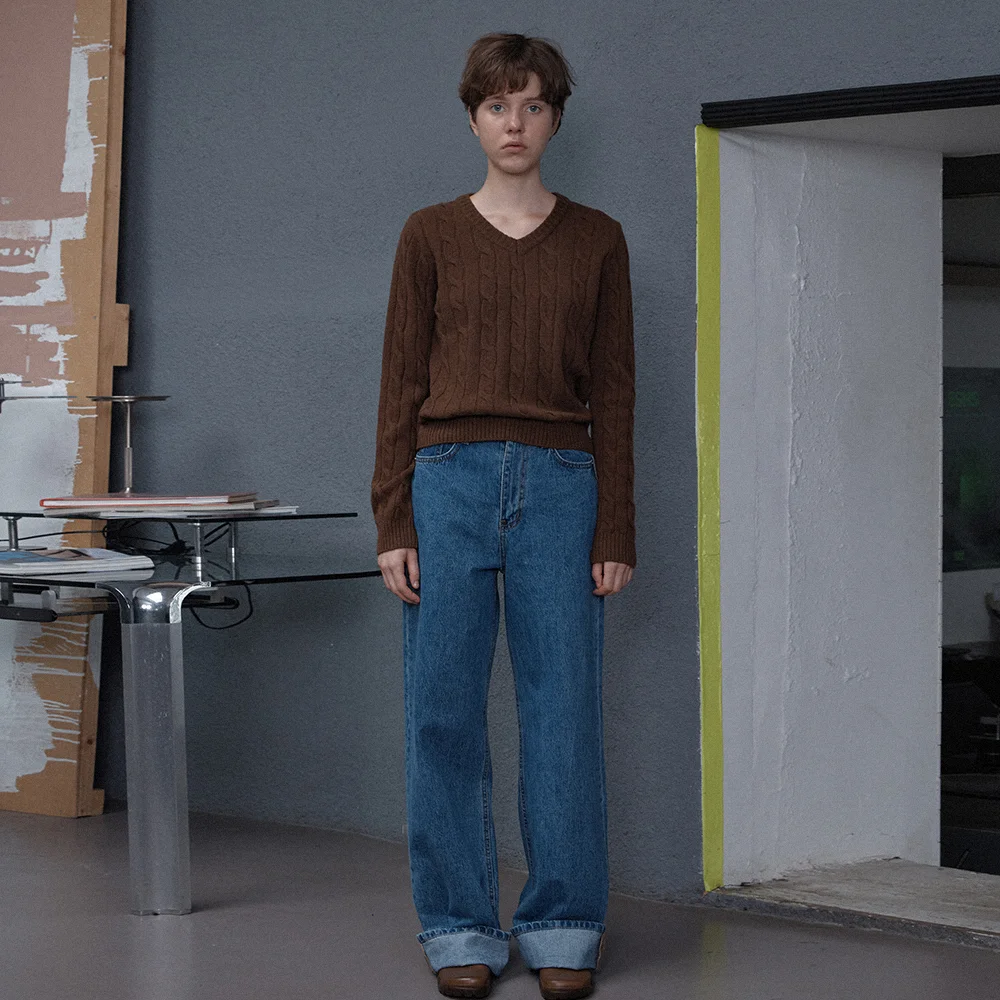 rachel v knit - brown