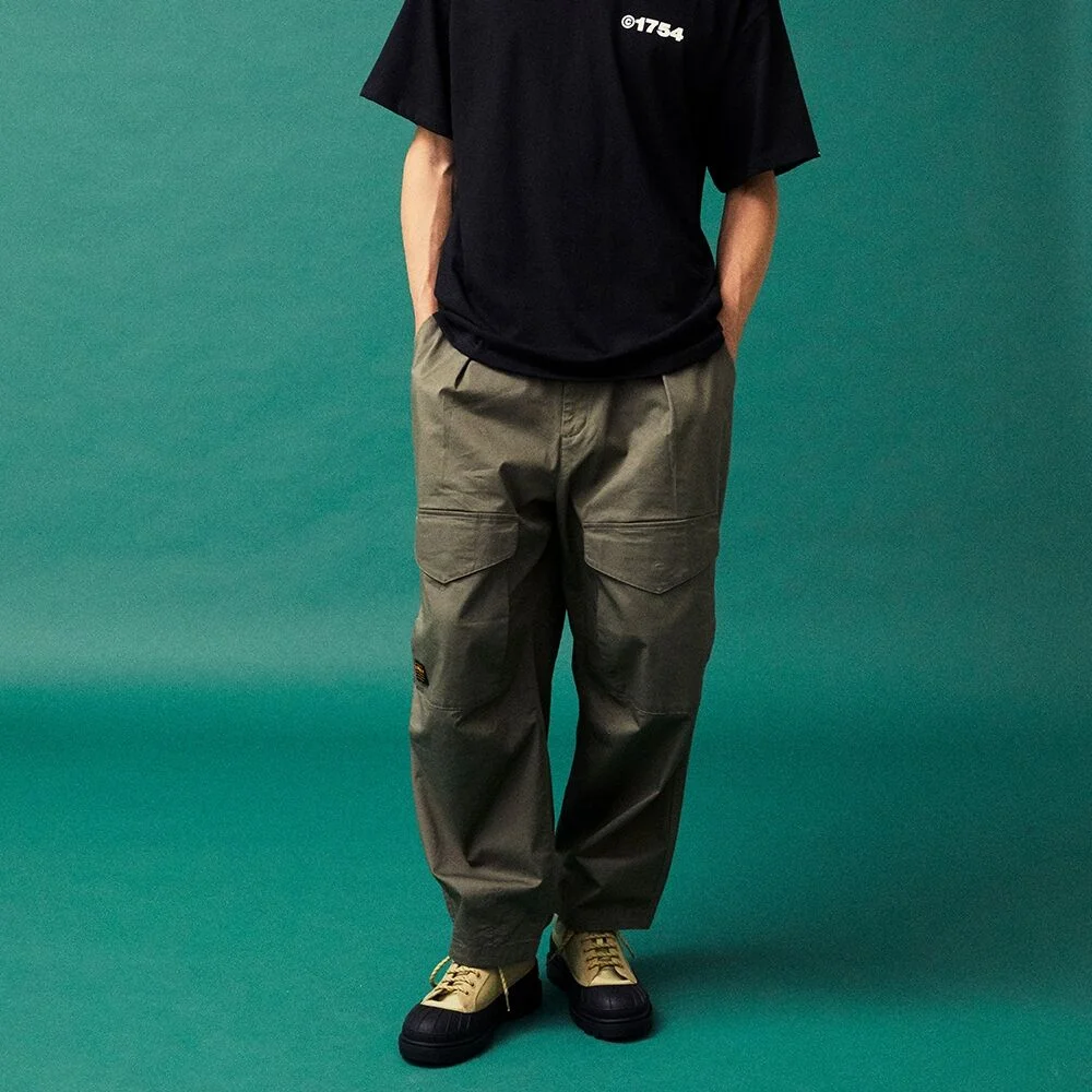 MIL-LABEL POCKET WIDE FIT BALLOON PANTS 卡其色