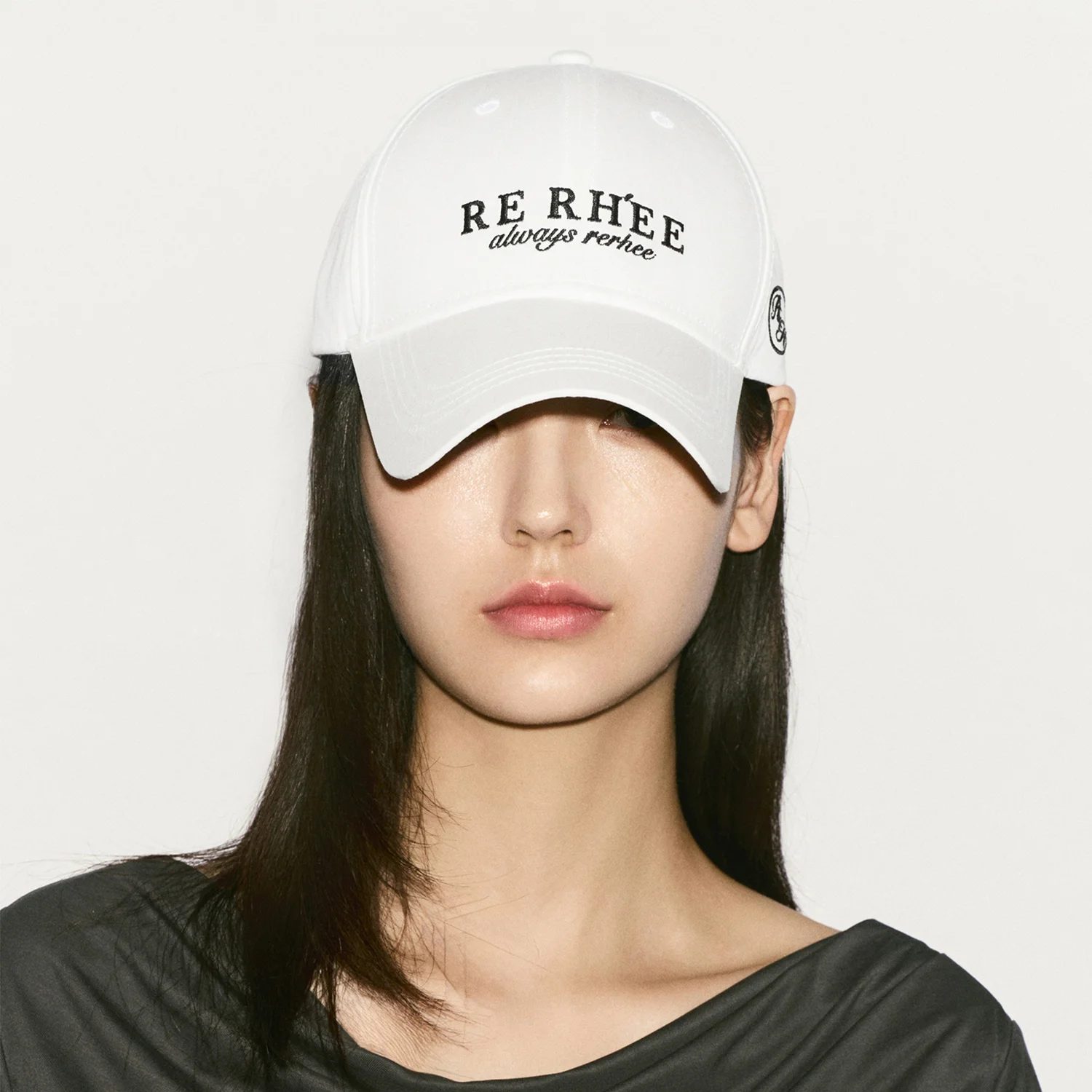 LOGO EMBROIDERED COTTON BALL CAP WHITE