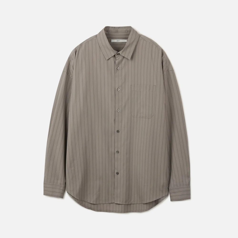 OVERSIZED MULTI STRIPE SHIRTS BROWN (247)