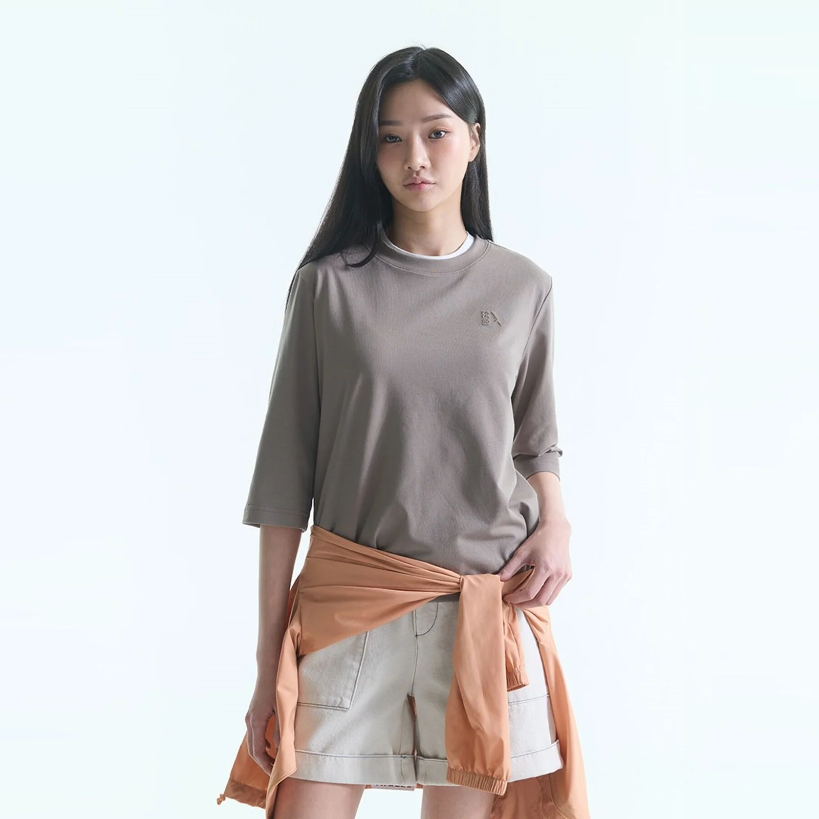 女裝 7分 衣袖 標誌 T恤 AAS26WTSH005WAL