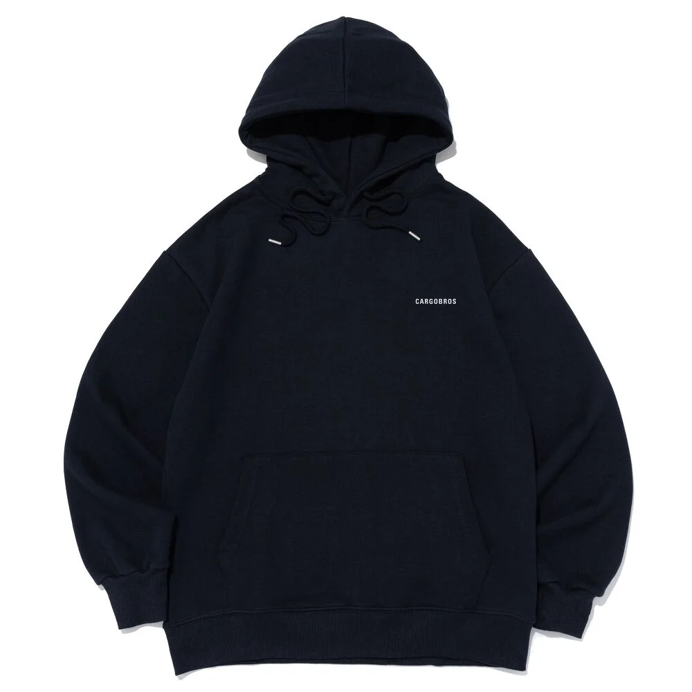 ESSENTIAL LOGO OVER HOOD T-SHIRT (NAVY)