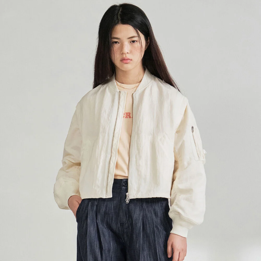 女裝 可拆卸 MA-1 夾克 Ivory