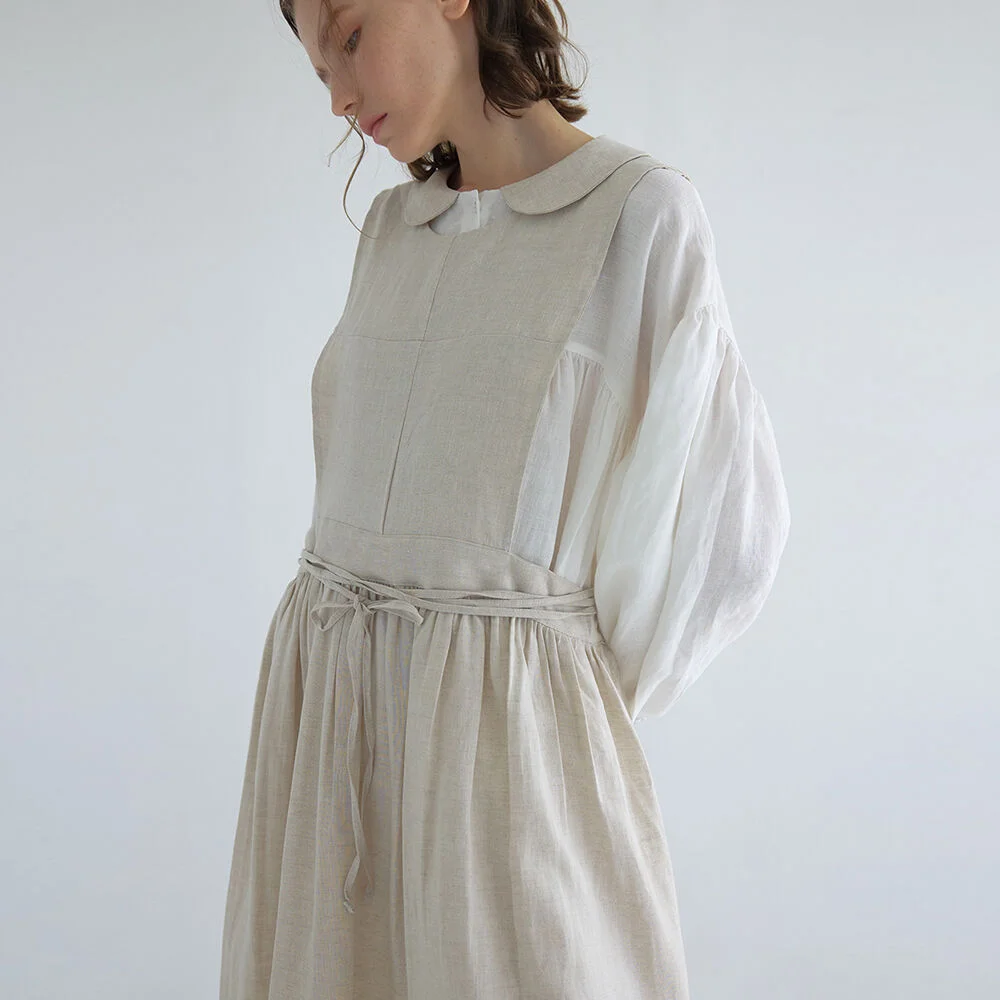 linen mahomed 1/2 apron