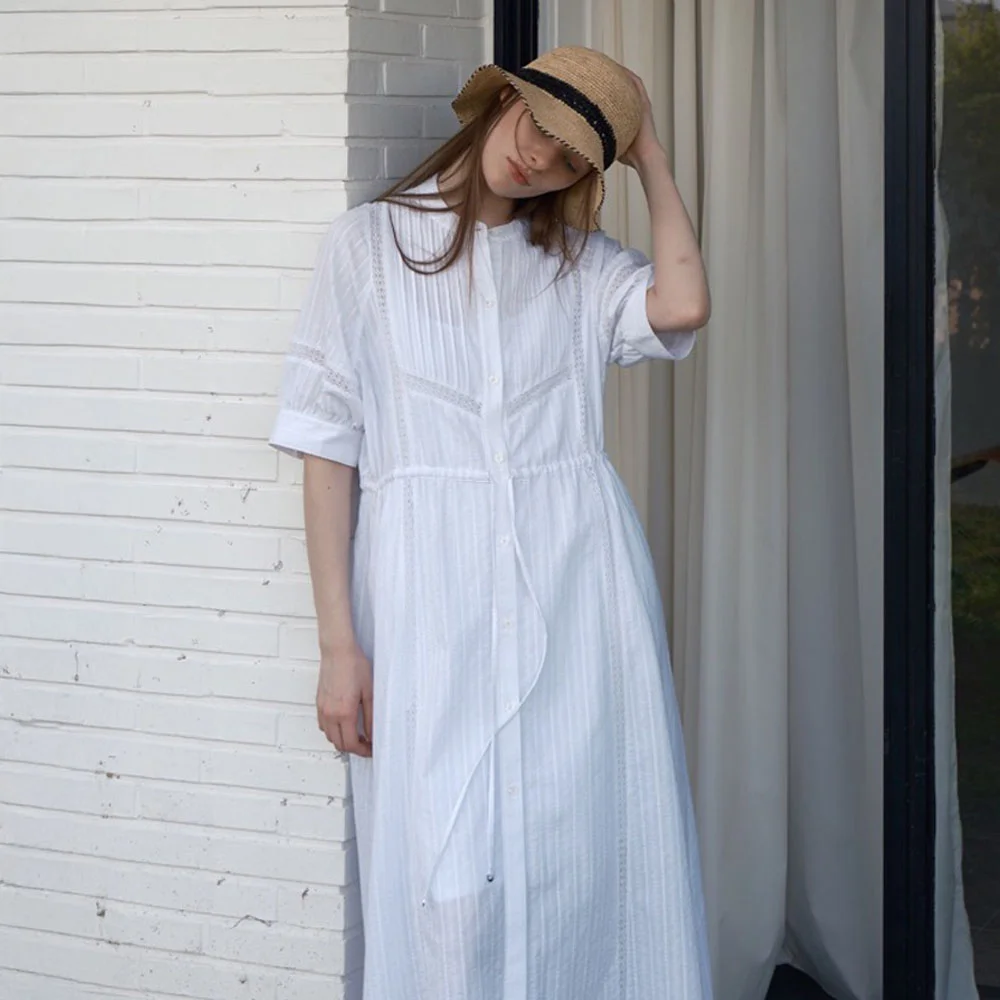 Aline 蕾絲 連衣裙 白色