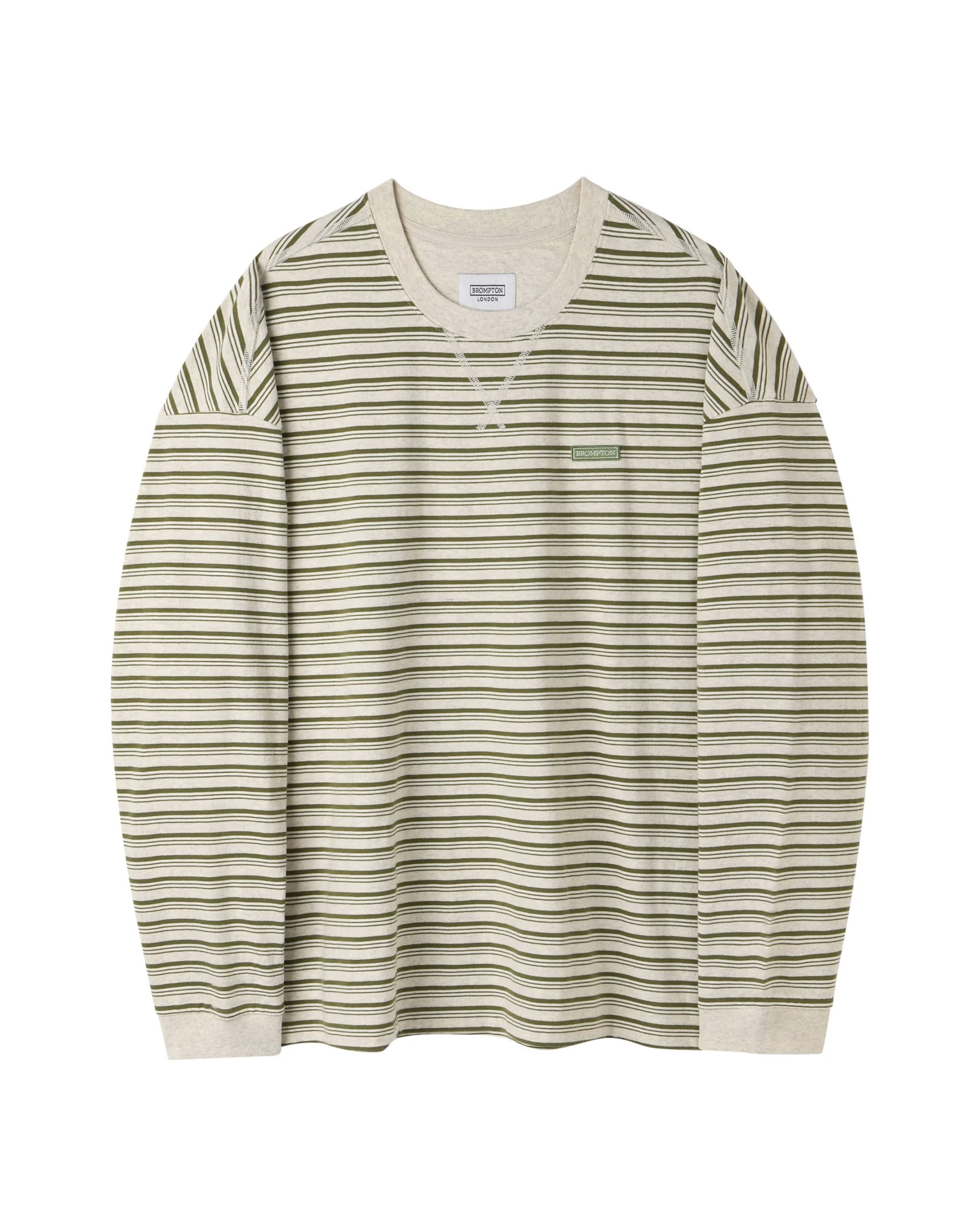 STRIPE LONG SLEEVE T-SHIRT - OLIVE (P261UTS103)