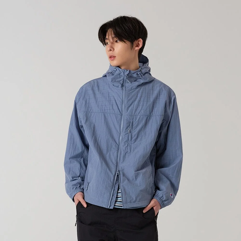 透視 尼龍 風衣 Light Blue
