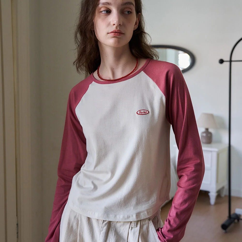 REVI HAINT PATCH RAGLAN T_SHIRT_BURGUNDY