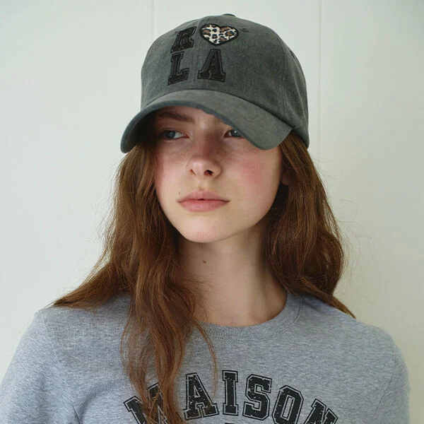 I LOVE ROLA PIGMENT BALL CAP CHARCOAL
