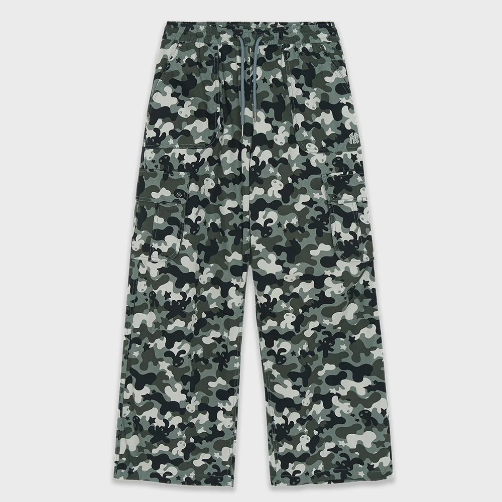 女裝 迷彩 低腰 純棉 工裝 寬版 褲子 NY (L.Khaki)