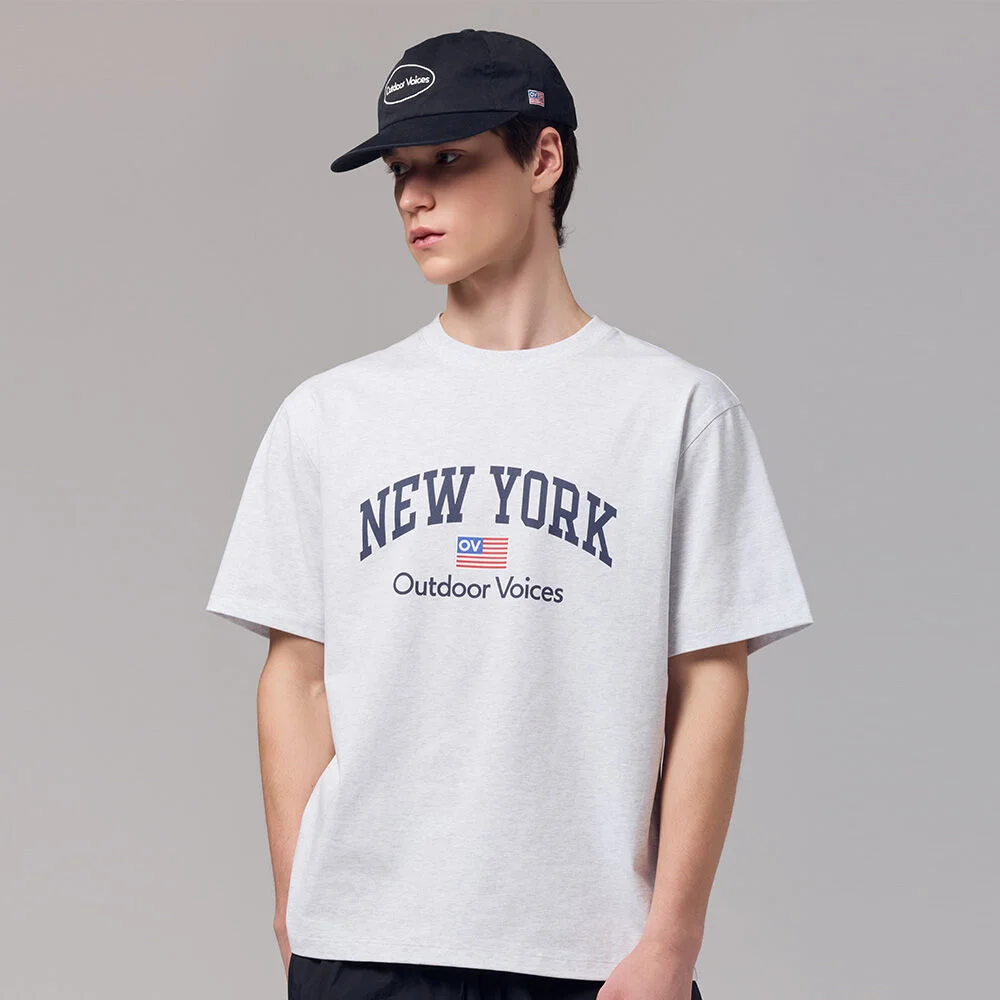 AirCorePro NY ARCH LOGO TEE (LIGHT HEATHER GRAY)
