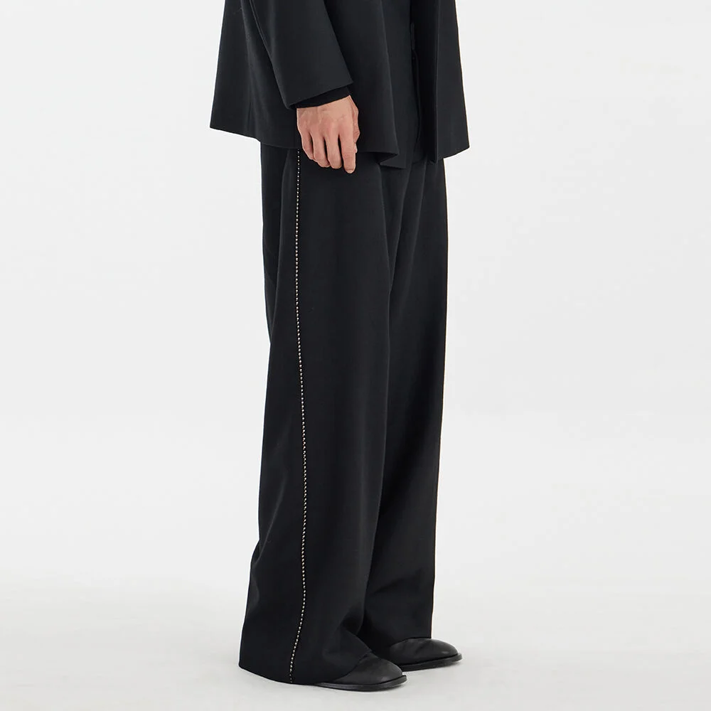 Low waist Wide Trousers - Black