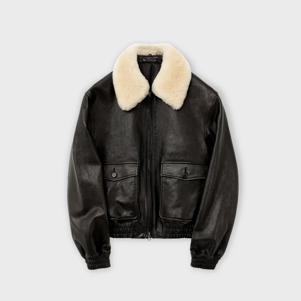 A-2 Leather Jacket, Black