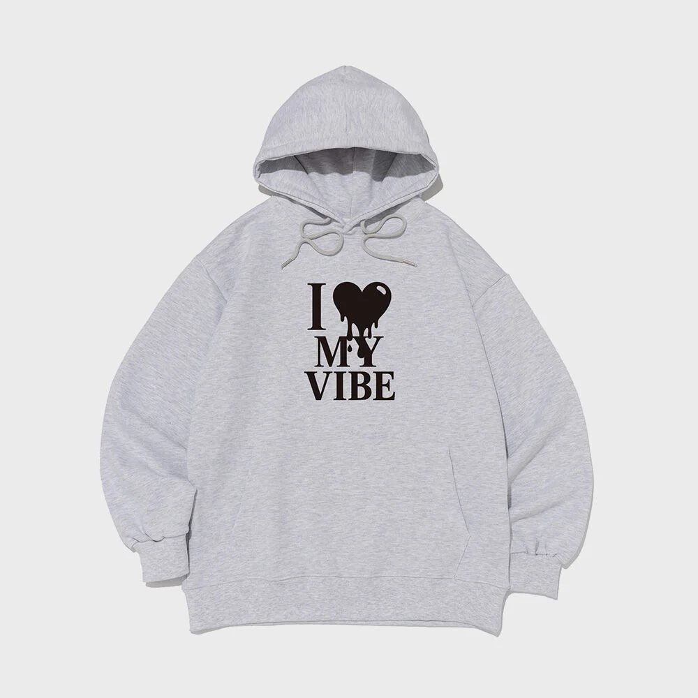 融化 心形 Vibe 連帽衫 (白麻色)