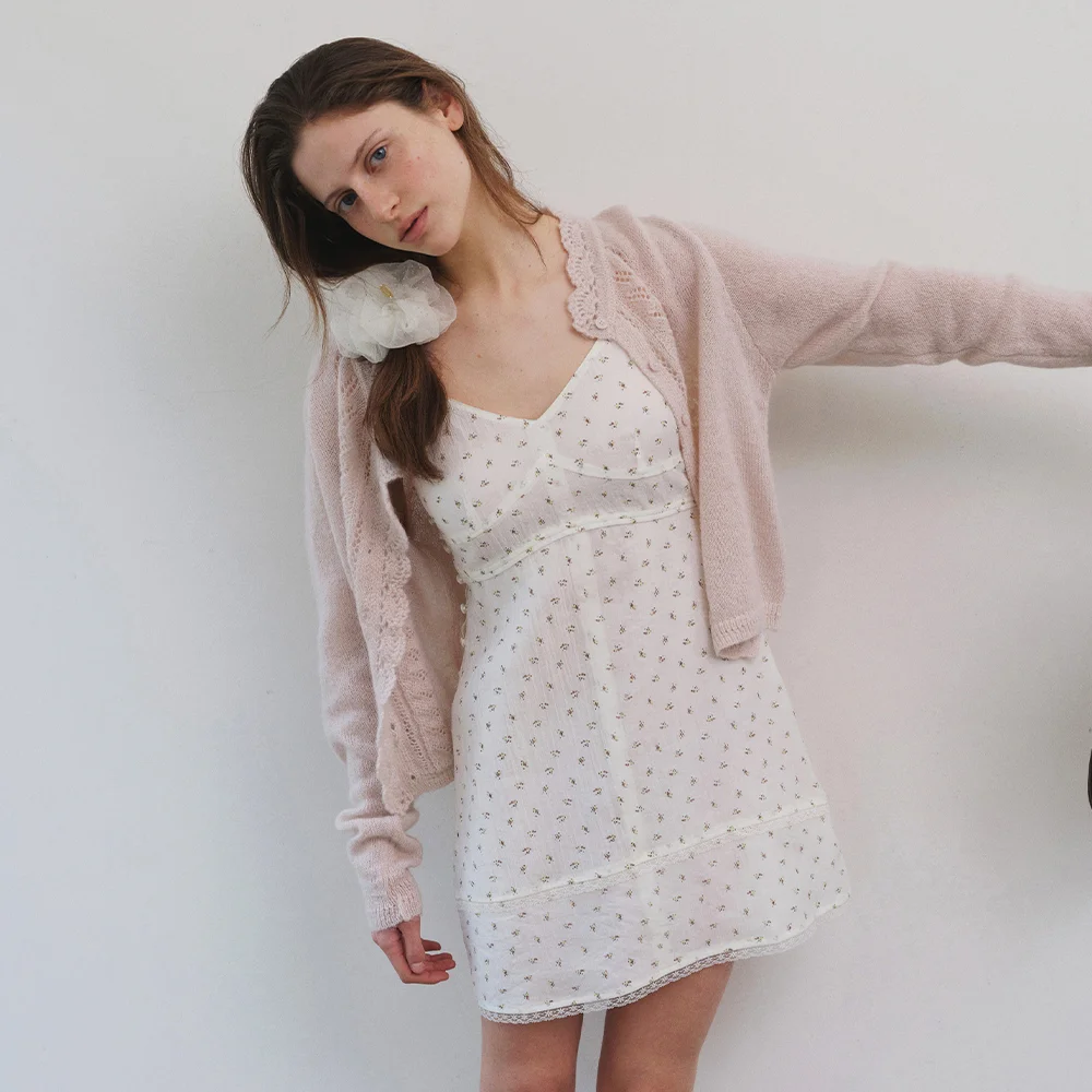 AINEE REVERSIBLE MINI DRESS (CREAM)