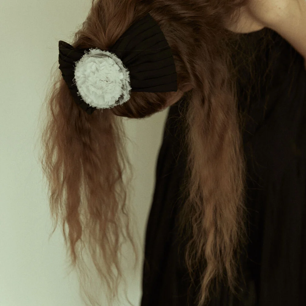 Flower Chiffon Ribbon Hair Pin