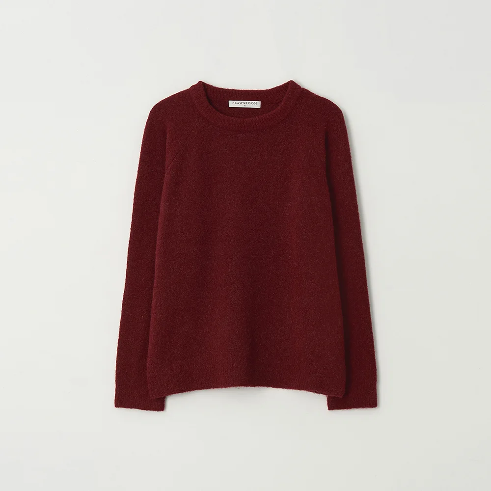 Soft Hairly Knit BURGUNDY