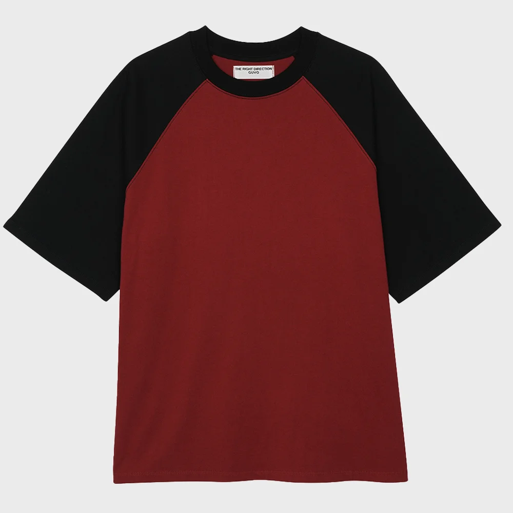 3/5 SLV tee, burgundy