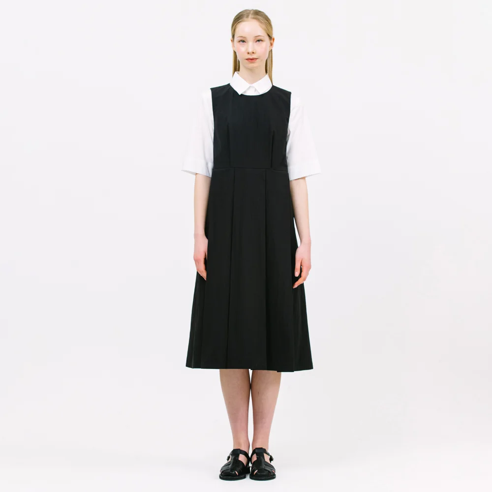 easy pleats dress_black
