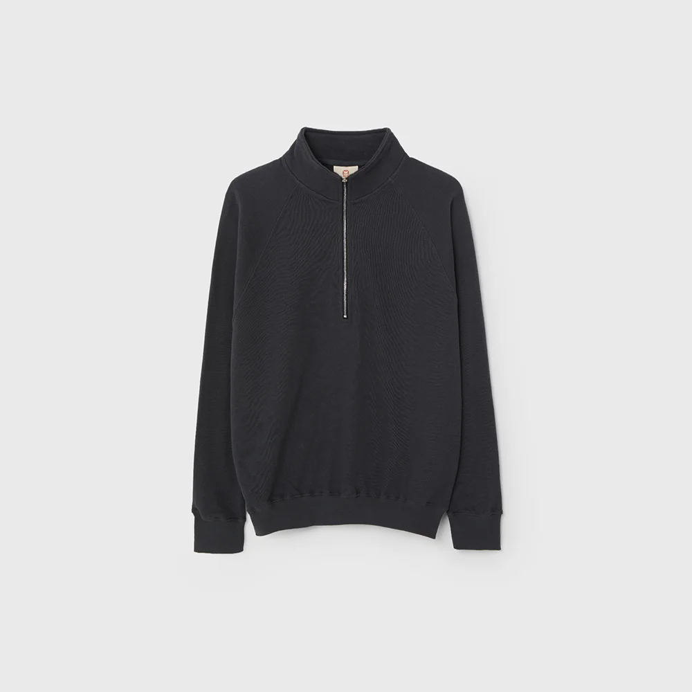 SOFT HALF ZIP-UP (CHARCOAL)