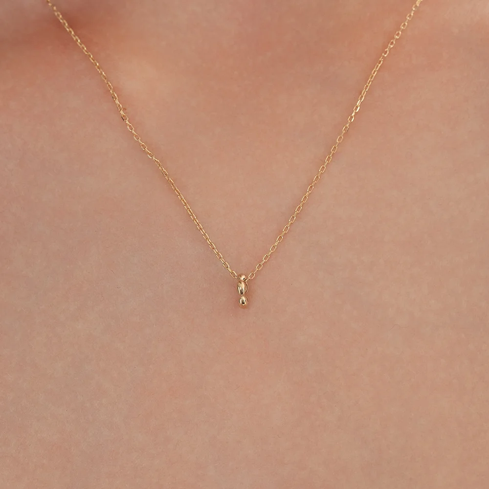 14k Pebble 輪狀珠 吊墜 S (14K金色) #LFP15