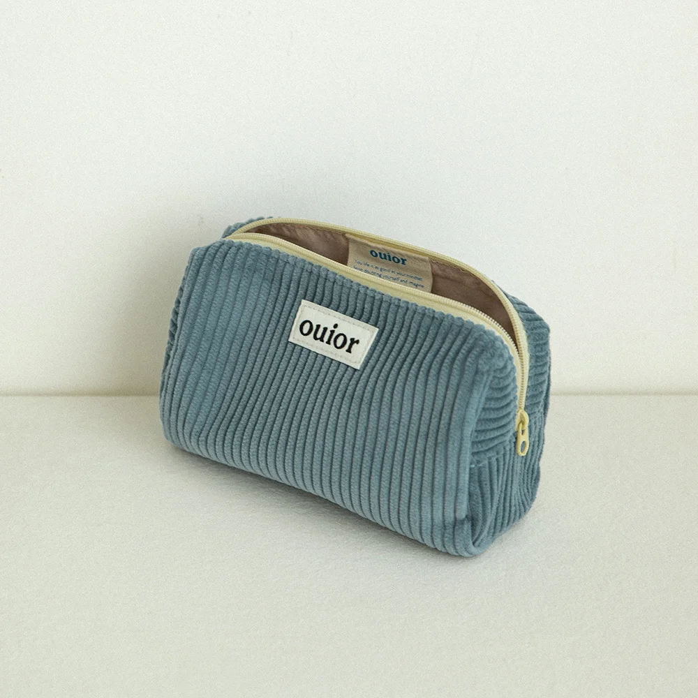 ouior everyday pouch - corduroy foggy blue