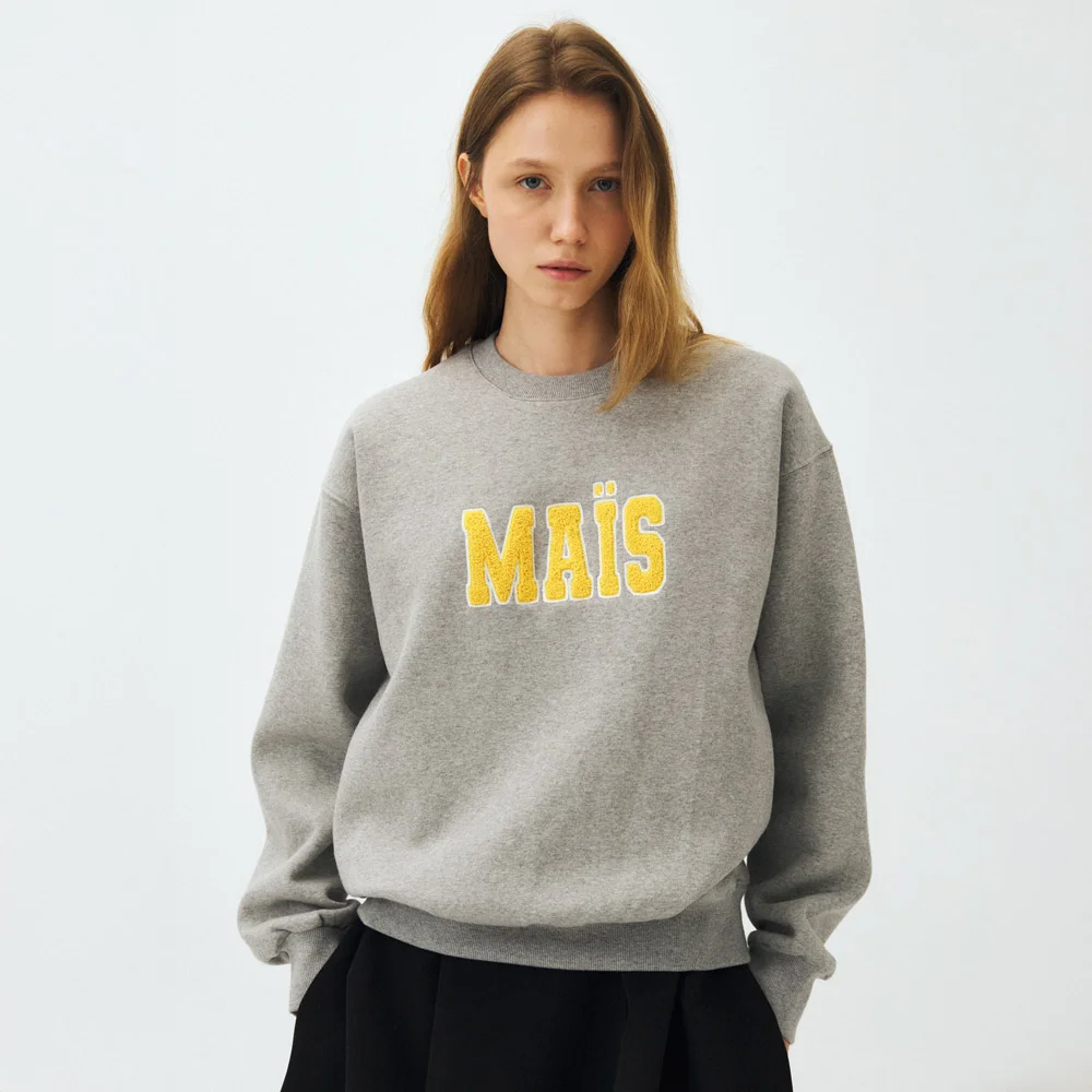 MAIS BOUCLE LOGO SWEAT SHIRT / GRAY