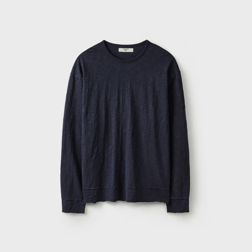 SLUB CUT-OFF L/S T-SHIRT