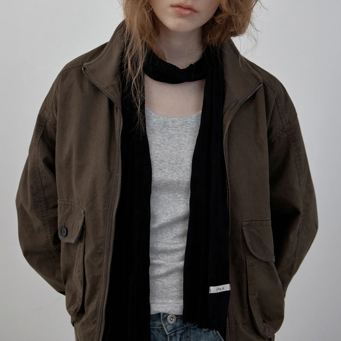 Hush tencel muffler (black)