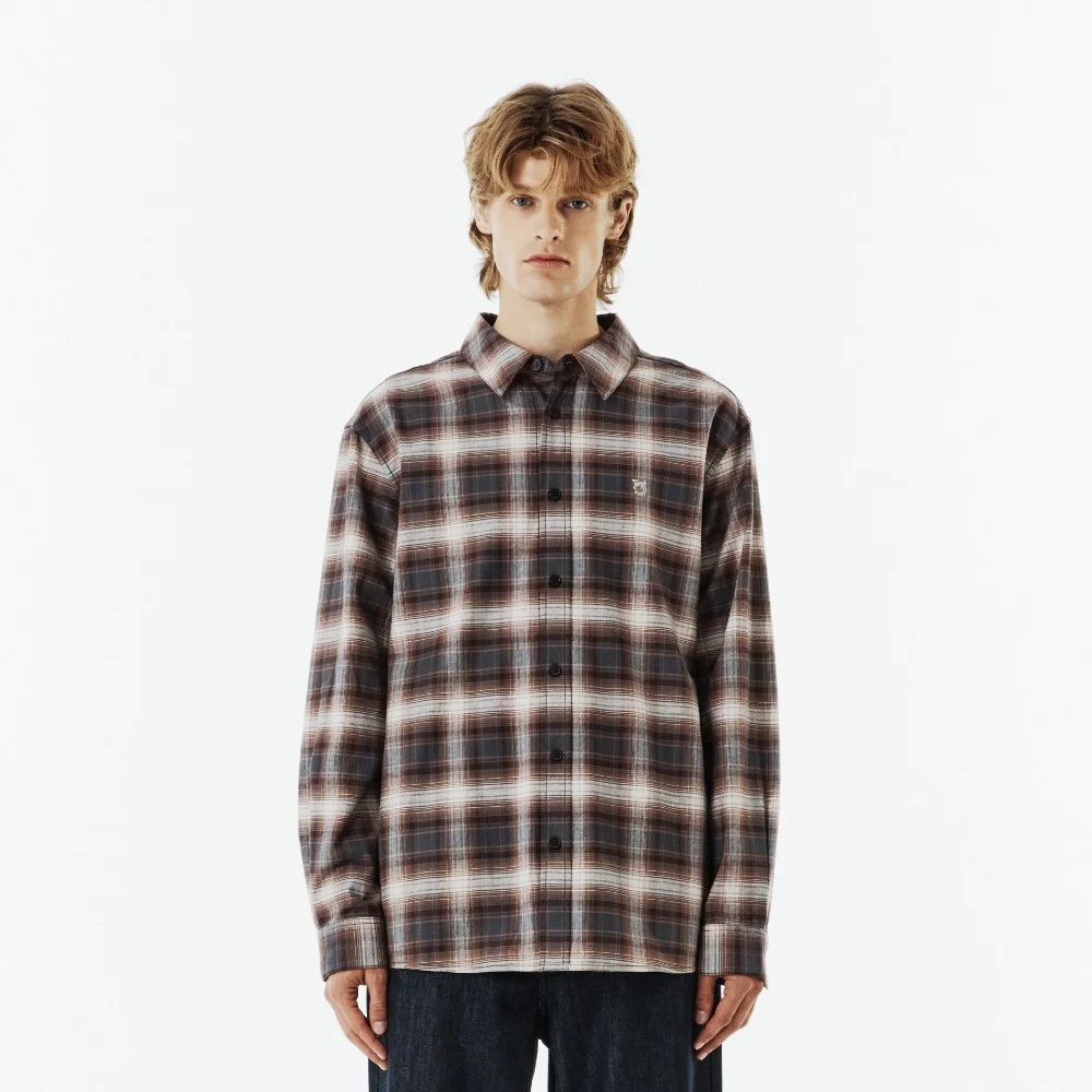 BIG CHECK SHIRT - BROWN (P263USH405)